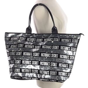 Victoria's Secret Monochrome Logo Sequin Oversized Tote. Perfect for travel.